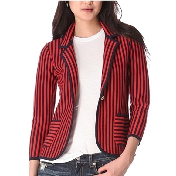 Vintage Juicy Couture Vertical Striped Blazer - Picture 1 of 7